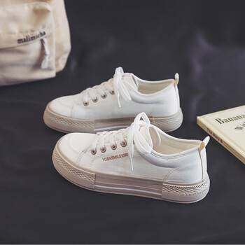 大头帆布鞋女瑞安芒果脚宽脚胖休闲百搭板鞋学生丑萌方头黑色球鞋 米