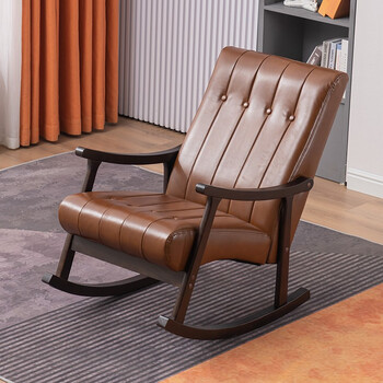 摇椅成人北欧实木家用摇摇椅单人沙发躺椅大人老人椅客厅阳台休闲懒人