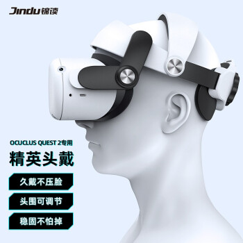 锦读（JINDU） Quest2精英头戴收纳包全套收纳VR眼镜一体机配件steam头带可调节不压脸面 【不压脸｜头围可调】精英头戴 Oculus Quest2专用