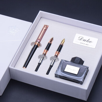 DUKE公爵开学季教师节特别款一笔三用/钢笔/美工笔/礼谢师恩感恩教师/好礼赠送 玫瑰金（书写0.38~0.5 mm）女神