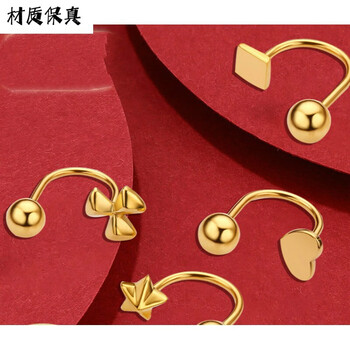 老凤祥款耳饰足金9999女款5g黄金耳环金耳钉时尚个性耳坠气质生日礼物