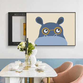 顺吉祥利  卡通电表箱装饰画免打孔现代简约餐厅遮挡壁画电闸盒推拉上