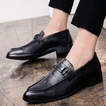 穿西装搭配的男士装英伦风鞋子社会英伦发型师男士潮流韩版男生高跟