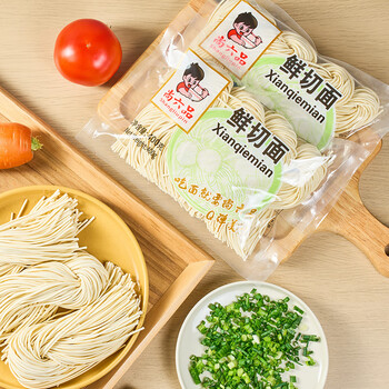 尚六品鲜切面条拉面速食水煮汤面  劲道半干面鲜面主食400g*1袋