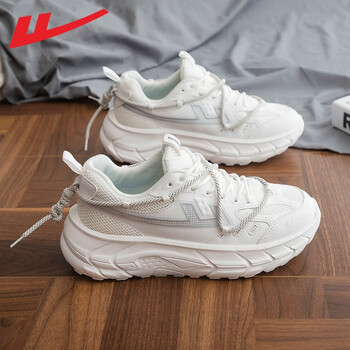 回力老爹鞋男ins潮2021秋冬季新款百搭网红火跑步休闲运动鞋子白色40