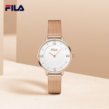 斐乐（FILA）手表女款米兰尼斯不锈钢表带时尚女士超薄石英学生手表 FLL38-616-101