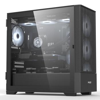 半岛铁盒（PADO）W3 黑色 游戏电脑台式机主机箱 （支持11只风扇/360水冷/MATX主板/HD接口二合一）