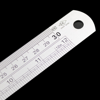 加厚不锈钢直尺 长铁尺子30/60cm1/2米钢板尺 特厚钢尺英寸钢直尺