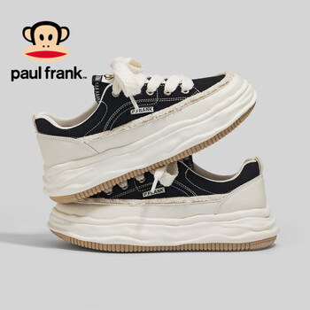 paul frank大嘴猴帆布鞋女鞋2022年新款秋季溶解松糕厚底夏季休闲板鞋