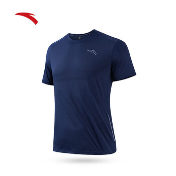 【安踏152335101】安踏安踏速干t丨针织短袖t恤男春季吸湿透气跑步