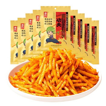 源氏 辣条 办公室休闲怀旧零食小吃麻辣豆干豆皮儿时小辣棒 功夫小辣棒32g*10袋