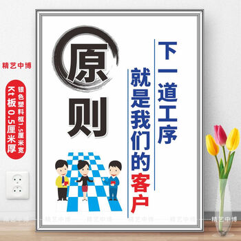 下一道工序就是我们的客户精艺中博企业文化墙贴生产车间管理看板员工
