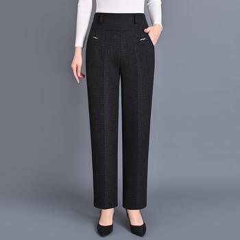 亦见女装中老年妈妈裤子春秋冬加绒厚高腰直筒休闲宽松外穿中年人女裤 暗细纹（春秋不加绒） 5XL155-170斤