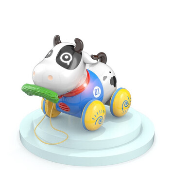 牛会唱歌电动宠物儿童礼物玩具智能感应音乐牵引拉绳玩具车牵拉萌牛牛