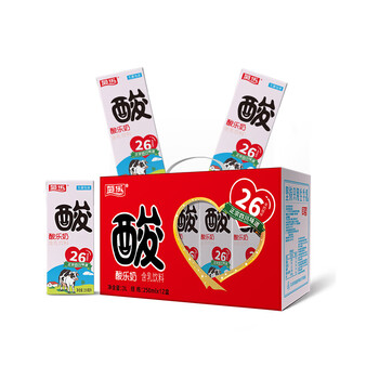 菊乐四川成都特产酸乐奶早餐奶整箱儿童含乳饮料250ml12盒装原味