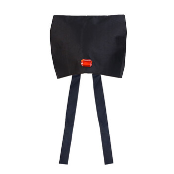 勤记古装帽子古代书生秀才帽黑色汉服帽子男童书生帽古代古风帽 黑色