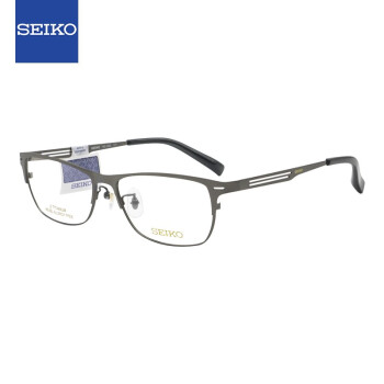 SEIKO精工 眼镜框男款全框钛材质商务眼镜架近视配镜光学镜架HC1022 177 55mm 哑灰色