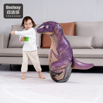 Bestway不倒翁充气玩具 小孩拳击儿童锻炼充气不倒翁玩具 【迅猛龙】不倒翁+小脚泵