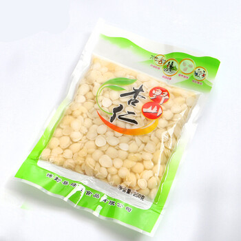 抖音同款vj山杏仁传统脱苦工艺盐水杏仁拌凉菜野生原味腌制杏仁片袋装