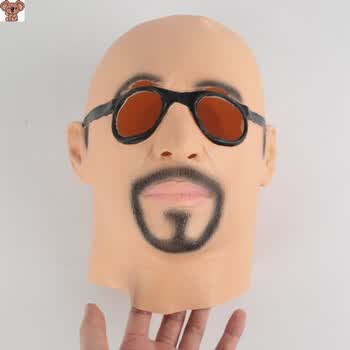 歌胜朗 硅胶逼真人脸面具 3d立体人脸面具硅胶直播美女头套头罩光头