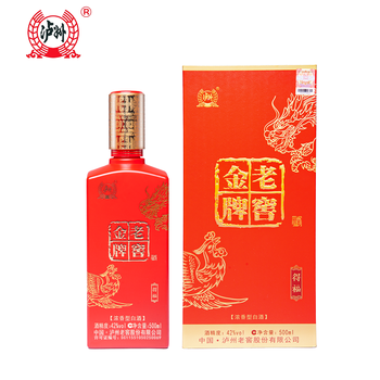泸州老窖股份出品42度浓香型白酒老窖金牌酒得福500ml1瓶