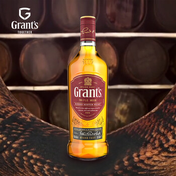 格兰grants三桶陈酿苏格兰调和型威士忌洋酒700ml