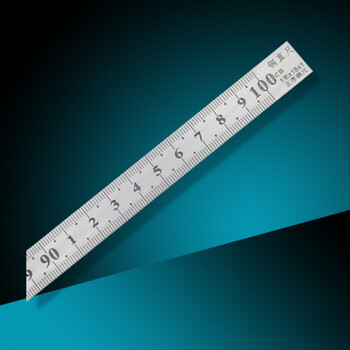 1米不锈钢尺加厚钢直尺倒序钢尺正序测量工具加长钢板尺100cm直销 1米