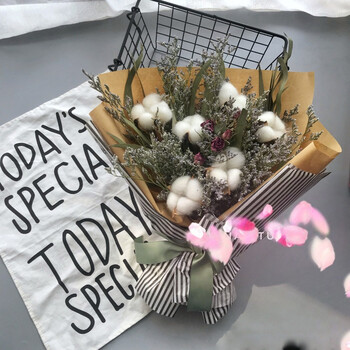 木棉花母亲节干花花束礼盒大束 男生毕业礼品木棉花n 鬼怪款6朵棉花