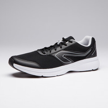 迪卡侬(decathlon)运动鞋男健身轻便男鞋透气防滑网面减震黑色跑步鞋