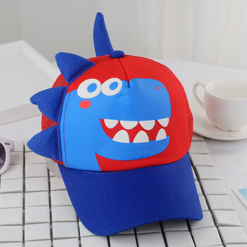 儿童棒球帽儿童帽子四季通用宝宝棒球帽卡通恐龙通用童棒球帽246岁