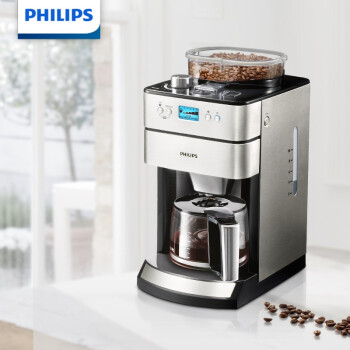 飞利浦（PHILIPS）咖啡机 家用全自动现磨一体带咖啡豆研磨功能 HD7751/00