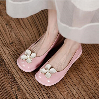 法式山茶花鞋 jiequ街区女鞋法式山茶花单鞋仙女风玛丽珍鞋女瓢鞋