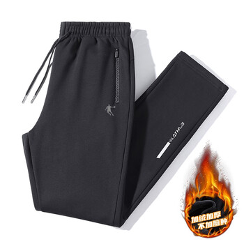 中国乔丹乔丹男士运动裤秋冬冬季加绒纯棉休闲长裤束脚卫裤宽松大码