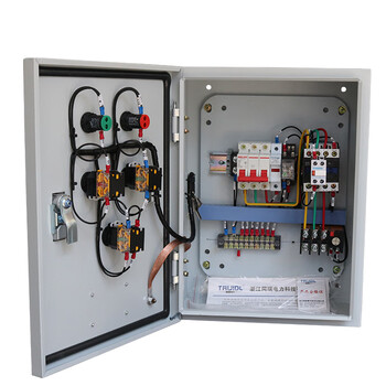 定做防火阀风机控制箱 消防联动自动一用一备水泵双电源配电箱jxf 0.