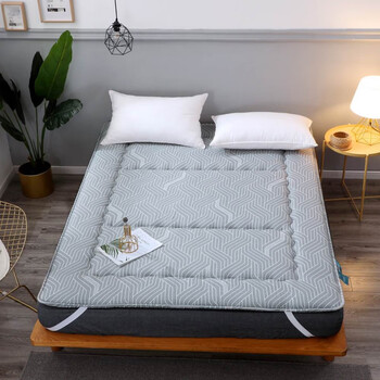 宜家依澳利文松软三折羊毛床垫褥子全棉学生宿舍09m18m多规格灰色空间