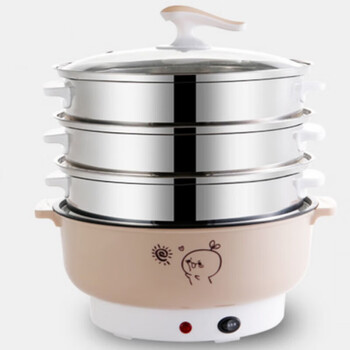 电蒸锅小型多功能家用一层双三层大容量蒸菜神器蒸馒头电蒸笼多层旦榄