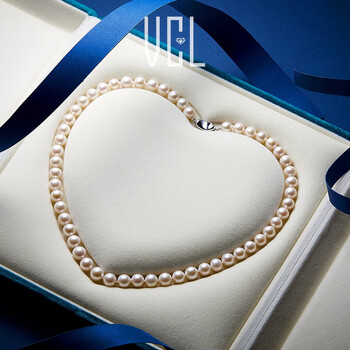 韩悦施华洛世奇锆淡水珍珠串珠项链女近正圆强光银扣经典款送妈妈送89