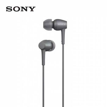 索尼（SONY） IER-H500A 入耳式重低音立体苹果通用线控带麦k歌耳机 灰黑色【耳机包】 标配