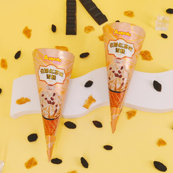 香港阿波罗鲷鱼烧樱花草莓伯爵红茶甜筒网红冰淇淋伯爵红茶甜筒65g5支