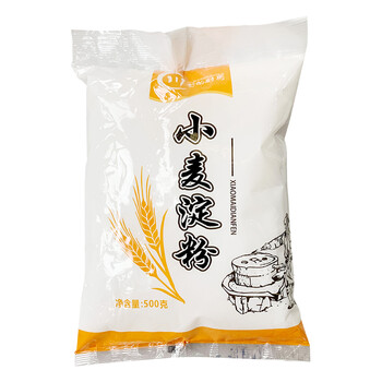 川宝的厨房小麦淀粉500g肠粉凉皮粉水晶虾饺皮澄面家用专用小麦粉 川