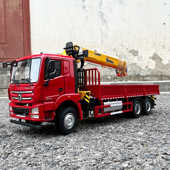 joymine1:35工程卡车模型 徐工一体化随车起重机吊车载货运输车 随车