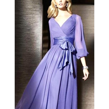 原创设计师女装女巫和骑士简约女神范气质连衣裙2022春装欧洲站收腰显瘦优雅裙子 紫色 XL