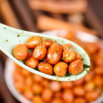 香菜花生米新货下酒菜罐装500g特产油炸椒盐食品炒货零食小吃 【精品