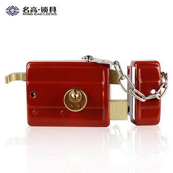 名高牛头锁仓库门铁门木门外装门锁防盗锁老式门锁弹子门锁mg559带