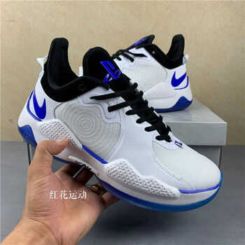 pg5保罗乔治5代篮球鞋黑白联名篮粉男女款全明星实战气垫耐磨战靴cz00