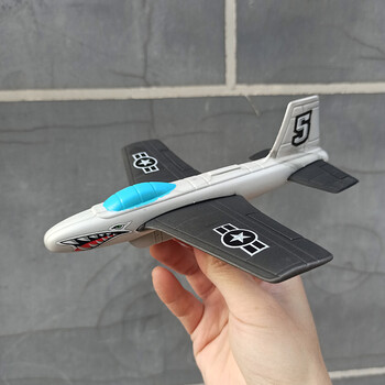 定制泡沫飞机手抛儿童投掷滑翔机软户外运动小玩具回旋耐摔塑料男孩京