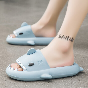 palsamo拖鞋男2022夏季透气踩屎感凉拖鞋情侣卡通鲨鱼女拖鞋厚底男外