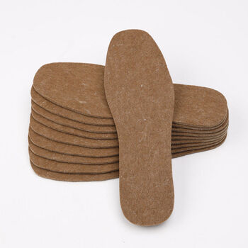 加厚加绒羊毛毡鞋垫防臭透气保暖鞋垫男女运动鞋垫吸汗秋冬棉鞋垫4mm