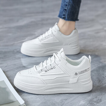 回力皮面小白鞋子女2023新款秋季运动休闲学生板鞋女百搭平底小众白色