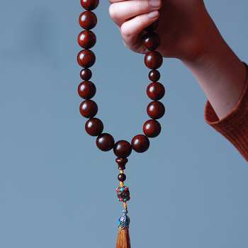 观菩阁小叶紫檀手串佛珠手链小叶紫檀念珠手持文玩手串男182736颗大